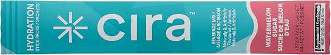 Cira Hydration Stick Packs - Electrolyte Powder & Drink Mix for On-The-Go Dehydration Relief & Recovery - Watermelon Sugar, 20 Servings