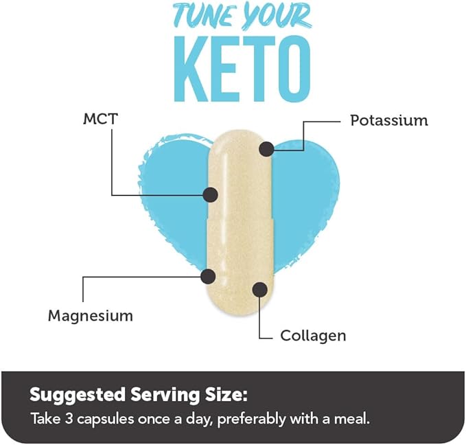 Vitamin Bounty Tune Your Keto Multivitamin – Keto-Specific Nutritional Support with Magnesium, Potassium, and MCT for Energy, Cramp Relief, and Nutrient Optimization, GLP-1 Support - 90 Capsules