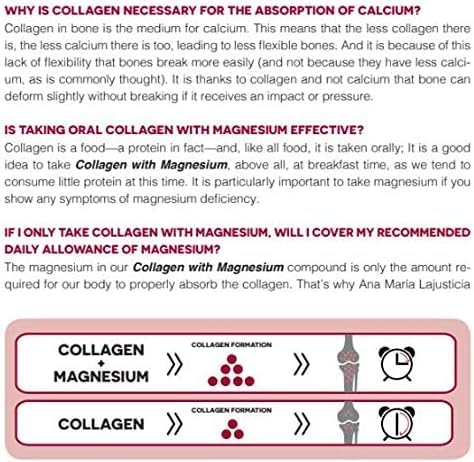 2 Pack - Ana Maria LaJusticia Collagen with Magnesium - 180 Tablets. Skin Rejuvenation, Nervous System Support, Bone and Teeth Health