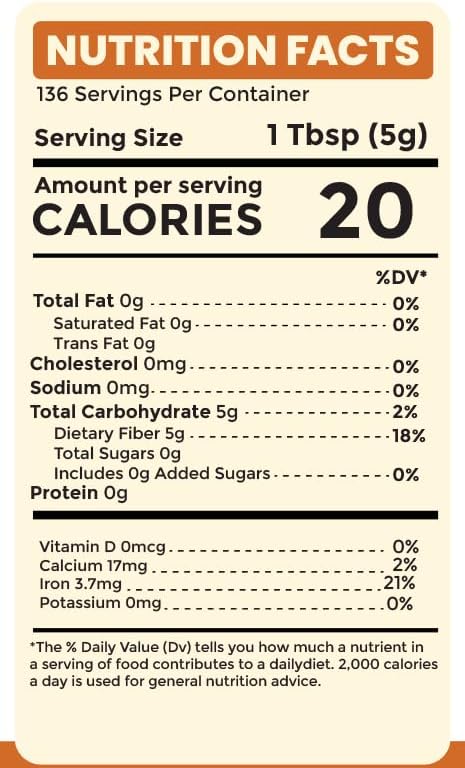 Sown and Grown Psyllium Husk Powder 1.5lb | Easy Mixing Dietary Fiber | Cleanse Your Digestive System | Finely Ground Powder | Ideal for Gluten Free Baking | Non-GMO
