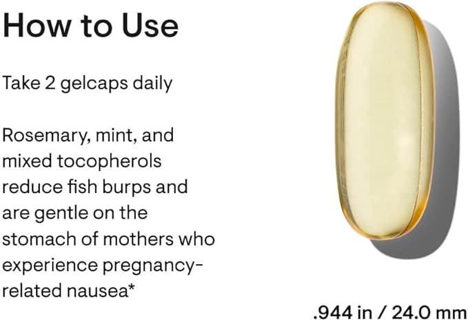 THORNE Prenatal DHA - 650 mg DHA and 200 mg of EPA - Supports Baby’s Brain and Nervous System Development from Pregnancy to Nursing* - 60 Capsules