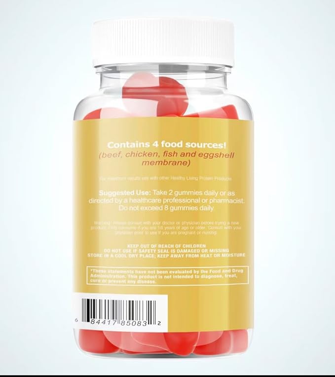 Healthy Living Proteins | Multi Hydrolyzed Collagen Complex Peptides Type I,II, III,V & X | Pure Organic Proteins, Grass Fed| Keto, Amino Acids | Collagen Gummies (90 Count)