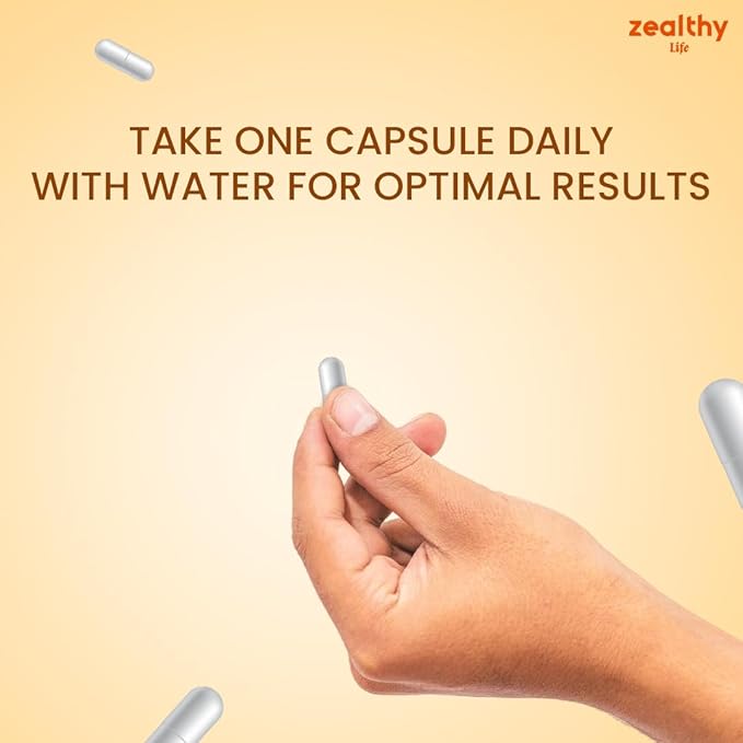 Vitamin D3 + K2 - High Potency Bone & Heart Health Formula* - 60 Easy-to-Swallow Capsules | Zealthy Life - 60 Capsules