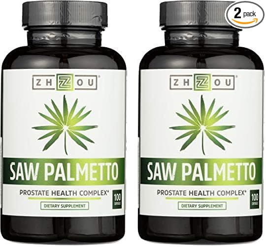 ZHOU Nutrition Saw Palmetto Prostate Health Complex, 100 CT (Pack of 2)