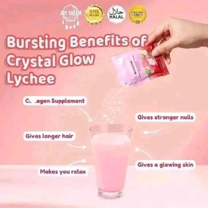 20 Sachets Crystal Glow Lychee Drink by JRK Dream