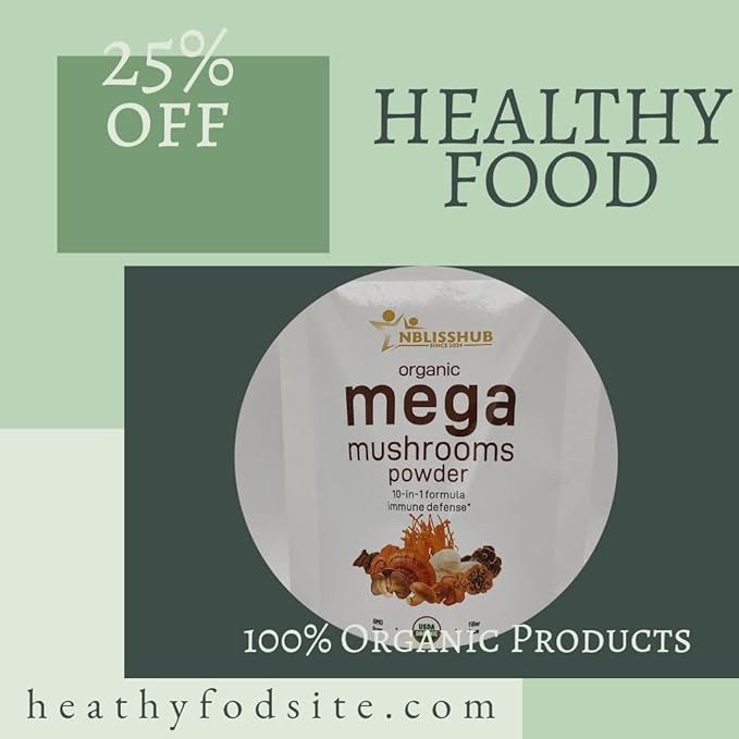 Organic Mega Mushroom Powder 10-in-1, 10oz – Lion’s Mane, Reishi, Shiitake, Cordyceps & More – Immune Boost, Energy, Brain Support – Non-GMO, Vegan, Gluten-Free Superfood Supplement