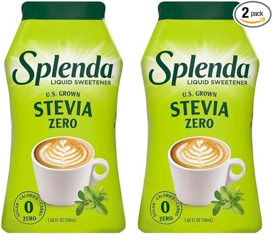 SPLENDA Stevia Liquid Zero Calorie Sweetener Drops, 1.68 Ounce Bottle (Pack of 2)