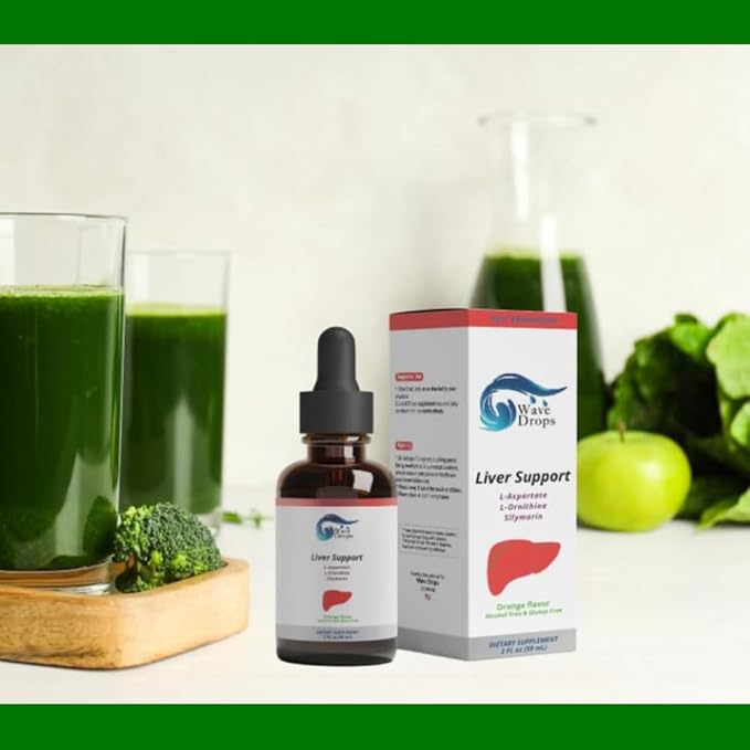Liver Support Liquid Supplement - Special Formula - Liver Cleanse Detox & Repair Formula - Herbal Liver Support Supplement with L-Ornithine L-Aspartate Silymarin
