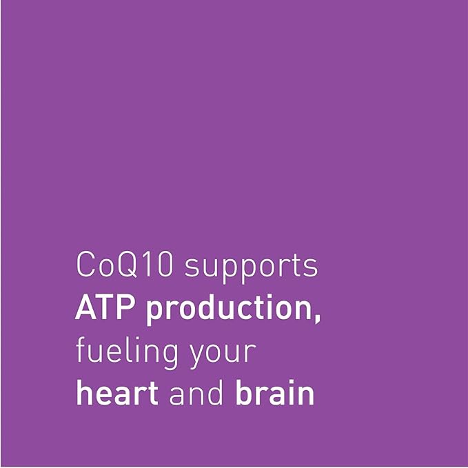 Natural Factors, Coenzyme Q10 50mg, CoQ10 Supplement for Energy, Heart and Antioxidant Support, Gluten Free, 120 softgels (120 servings)