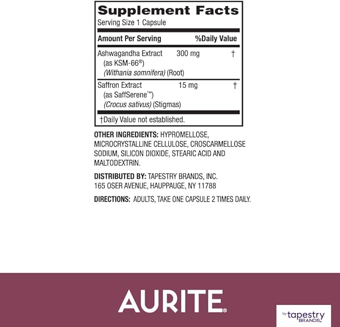 Saffron Supplement | Stress Management, Herbal Mood Support, Long-Term Memory, for Women & Men. (60 Count (Pack of 1), Saffron + Ashwagandha)