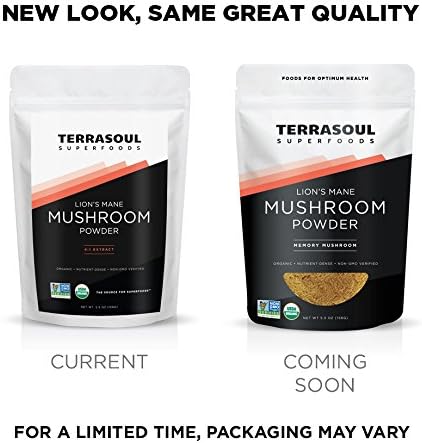 Terrasoul Superfoods Organic Lion's Mane Mushroom Powder (4:1 Extract), 5.5 Ounces