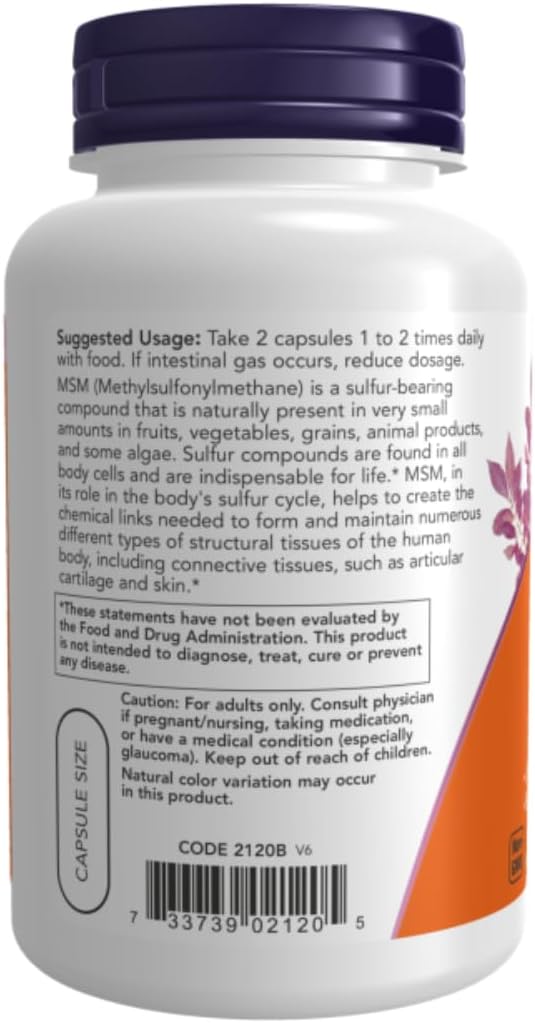Now Foods, Msm 1000mg, 120 Capsules
