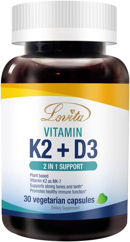 Lovita Cod Liver Oil & K2 D3 Dietary Supplement Bundle. Supports Better Nutrition & Overall Well-Being