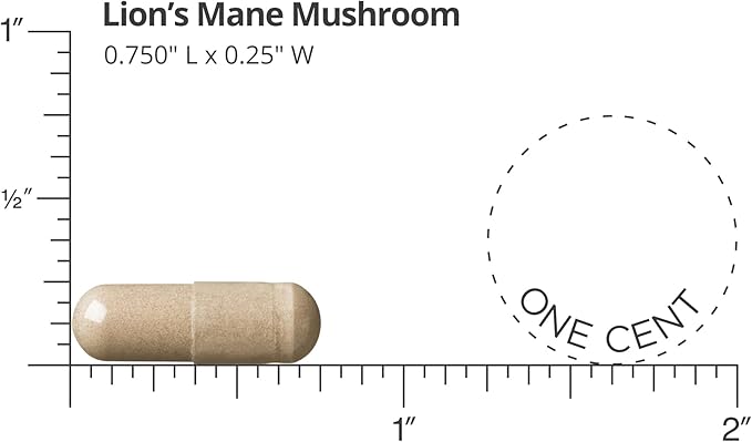 DOCTORS' PREFERRED Lions Mane Mushroom Supplement - 1,000 mg/Serving, 60 Vegan Capsules for Brain Health and Overall Daily Wellness. (30-Day Supply)