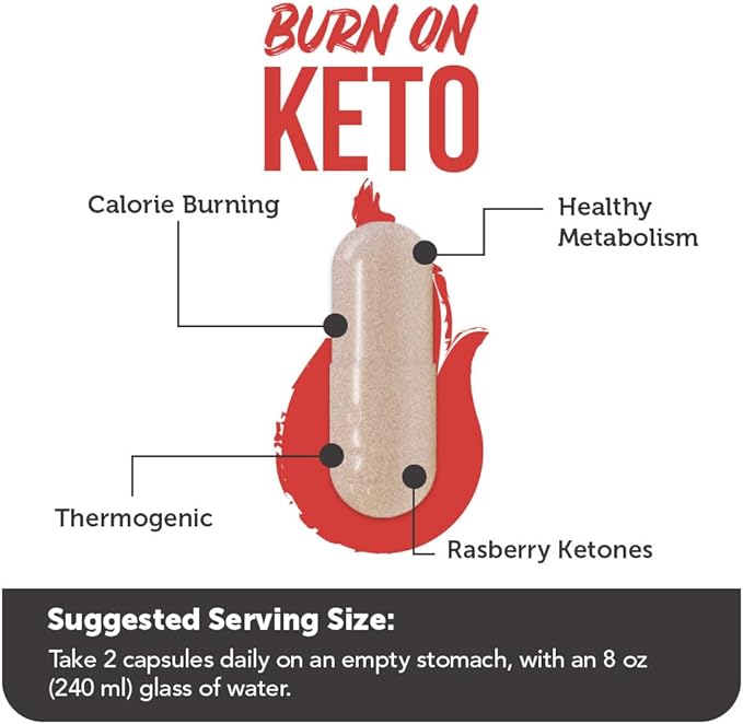 Vitamin Bounty Burn on Keto – Thermogenic Fat Burner + GLP-1 Support – Keto Diet Pills for Women & Men – Appetite Suppressant, Energy & Metabolism Booster – 60 Capsules