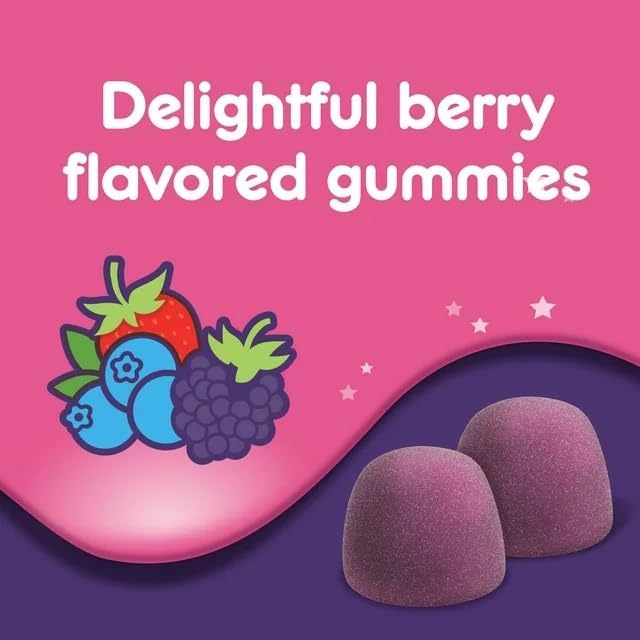 Pepto PM Gummies with Melatonin for Sleep Support, Fast and Effective Digestive Relief from Heartburn, Indigestion, Upset Stomach and Sleeplessness - Berry Flavor, 24 Ct (Pack of 3)