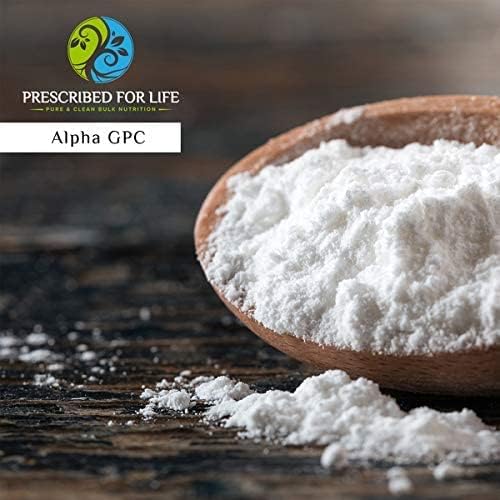 Prescribed For Life Alpha GPC Powder, L Alpha glycerylphosphorylcholine, Choline Supplement for Cognitive Function and Healthy Memory & Brain Support, Non GMO, Vegan, Soy Free (4oz / 113g)