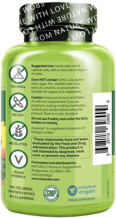 NATURELO Mens Multivitamins - One Daily Multivitamin for Men with Vitamins, Minerals & Organic Whole Foods, Boost Energy & Health, Non-GMO, 60 Vegetarian Capsules