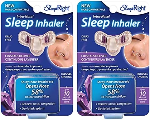 SleepRight Intra-Nasal Sleep Inhaler Nasal Congestion Reducer with Lavender (2-Pack)