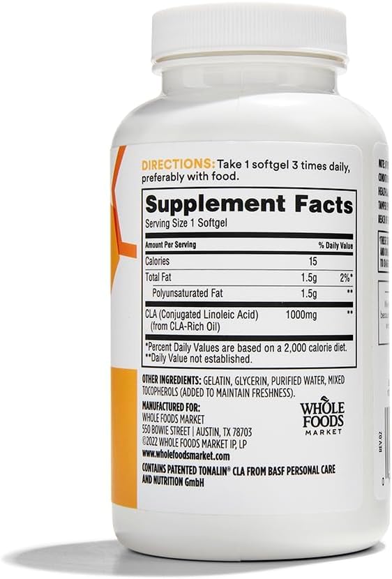 365 by Whole Foods Market, Tonalin Cla 1300Mg, 90 Softgels (Pack of 2)