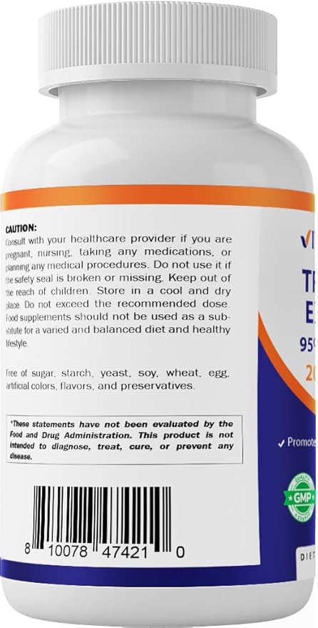 Vitamatic Tribulus Terrestris for Men - 2000 mg per Serving - 95% Saponins - 180 Vegetable Capsules - Made in The USA - Gluten Free & Non-GMO