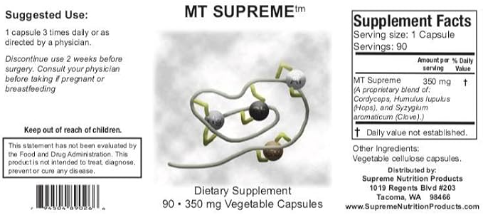 Supreme Nutrition MT Supreme, 90 Pure Herbal Combination Vegetarian Capsules (Pack of 2)