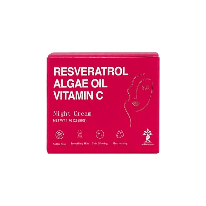 Resveratrol, Algae Oil and Vitamin C Cream 1.69 fl, Anti-aging and Moisturizer Night Cream