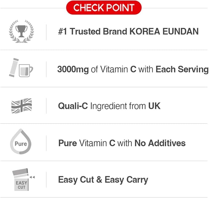 Korea MEGADOSE Vitamin C Powder 3000mg | Powder Type | 100s | High Content Vitamin 3g*100 Sticks (Total 300g)