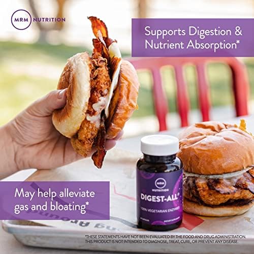 MRM Nutrition Digest-All ® IC Probiotics & Digestive Enzymes | Improved Digestion and Absorption | Healthy Digestion | May Help with Bloating and Gas | Gluten-Free | 30 Servings