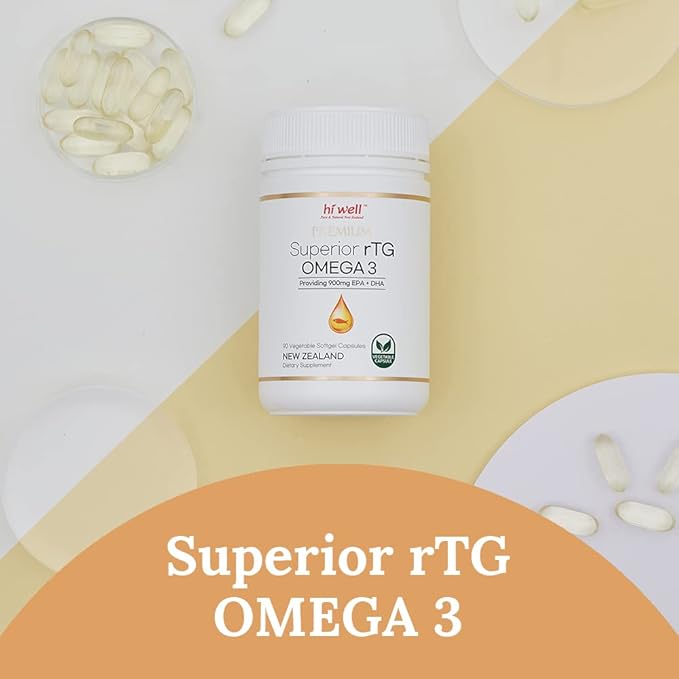 Hi Well Premium Superior rTG Omega 3 90Vegetable Softgel Capsules
