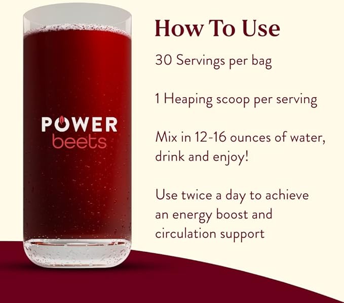 Nature's Sunshine Power Beets – Patented Nutrient Blend of Beet Root Powder and Nutrients to Promote Performance, Mental Clarity, & Vitality – Non-GMO, Soy & Gluten Free – 30 Servings Power Pouch