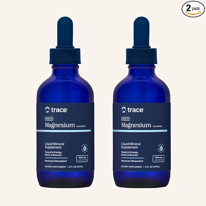 Trace Minerals Ionic Magnesium 400mg - Brain Health & Energy Support Supplement - Liquid Supplement to Aid Immune Health - Daily Supplement with Essential Minerals - 4 fl oz (64 Servings)