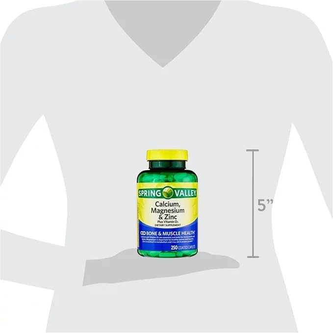 Calcium Magnesium Zinc with Vitamin D3 | Calcium Supplement | Calcium Magnesium Zinc | Calcium 600 mg with vitamin D3 | Calcium Magnesium Supplement + STS Sticker.