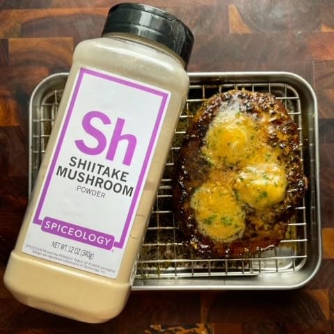 Spiceology - Shiitake Mushroom Powder - Mushroom Powder For Cooking - Dried Ground Shiitake Mushrooms - Umami Seasonings - Spices and Seasonings - 12 oz