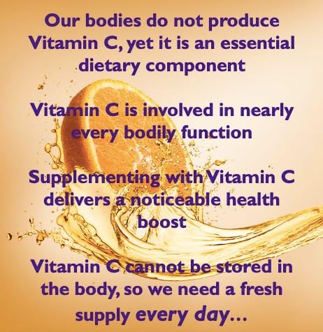 Immunity Vitamin C 1000mg with Elderberry, Quercetin, Bioflavonoids, Rose Hips, Rutin - 4 Months Supply, 120 Tablets - Immune System Support