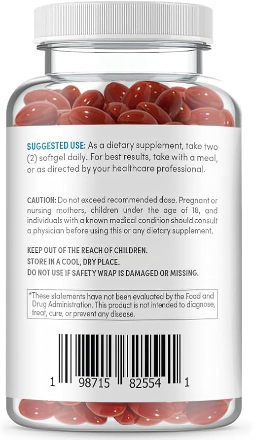 CoQ10 200mg - Coenzyme Q10 Dietary Supplement, Easy-to-Swallow 120 Softgels
