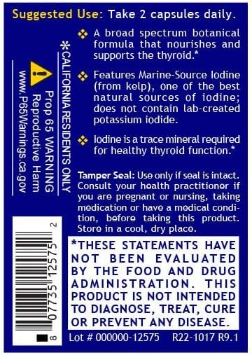 QNL Quantum Thyroid Support Supplement - Pure Thyroid Support Complex - Aids Hormonal Balance for Women & Men - Vegan Thyroid Complex - Features Iodine - 60 Plant-Source Capsules