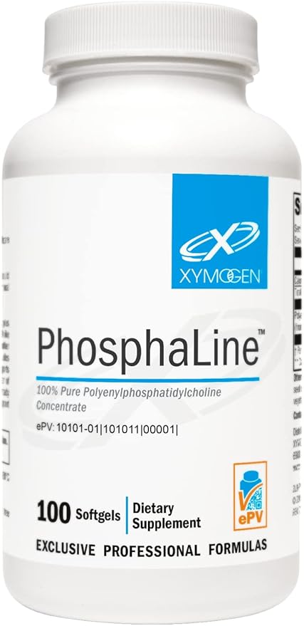 XYMOGEN PhosphaLine - Polyenylphosphatidylcholine Phosphatidyl Choline - Support Liver Health, Cell Membrane Fluidity, Cardiovascular Health (100 Softgels)
