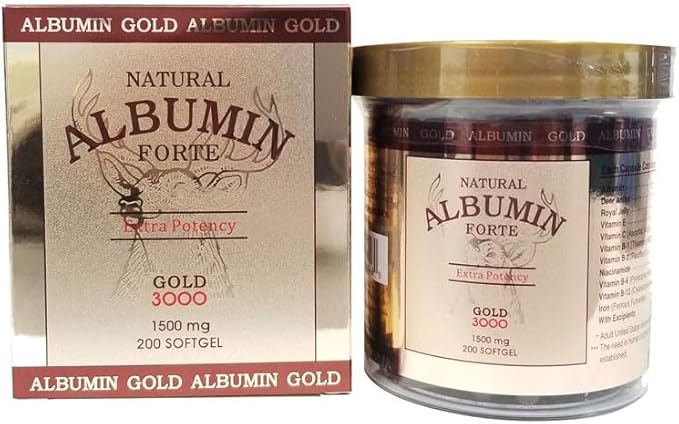 Natural Albumin Forte Deer Horn Royal Jelly - 1500mg/200 Softgel