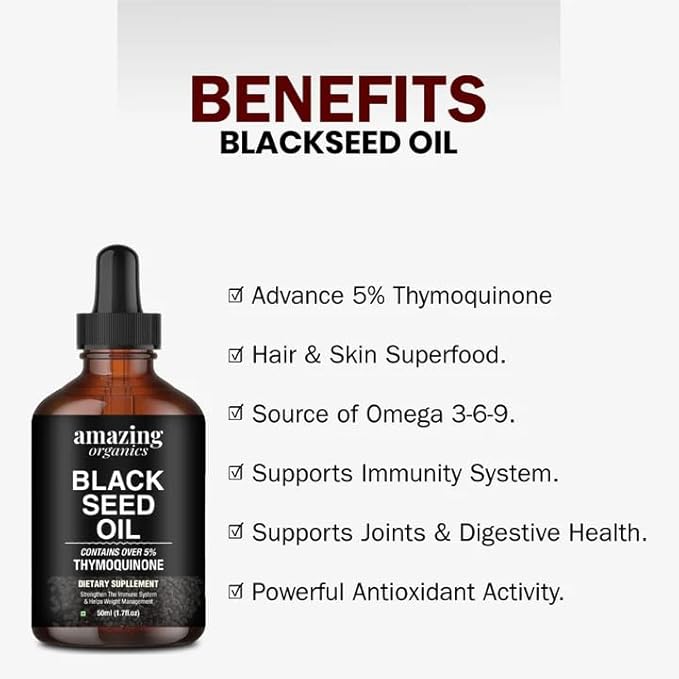 Black Seed Oil 50 ML - Pure, Cold-Pressed, for Enhanced Wellness and Vitality