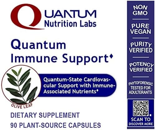 QNL Quantum Olive Leaf Support - Organic Olive Extract Capsules - Heart Health Supplement for Men & Women - Daily Immune Support for Adults - 60 Plant-Source Capsules