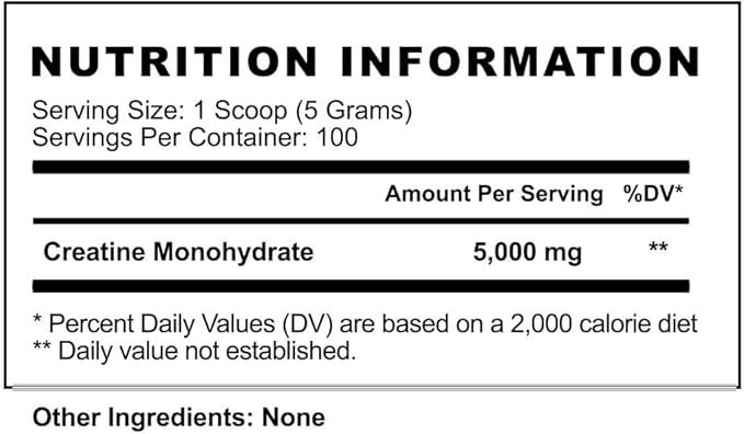 Psycho Pharma Creatine - 5g of Premium Creatine Monohydrate per Serving, 100 Servings