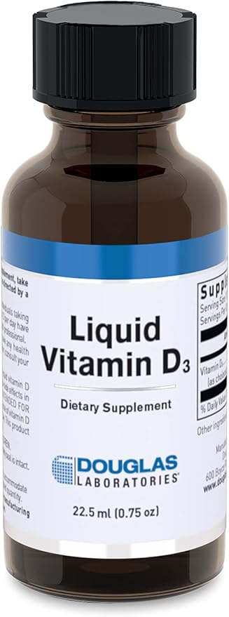 Douglas Laboratories Liquid Vitamin D3 | Supports Bones, Cell Growth, Neuromuscular and Immune Function | 0.75 fl. oz.