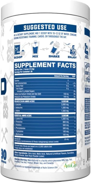 The Grind Essential Amino Acids, Branched Chain Amino Acids, 30 Servings (Deadlifts & Gummy Bears)