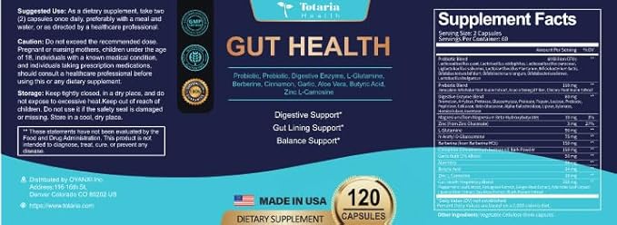 Gut Health with Prebiotics & Probiotics 120 Count