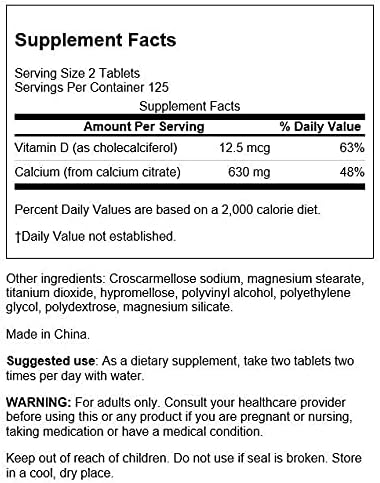 Swanson Calcium Citrate & Vitamin D3 250 Tabs (2 Pack)