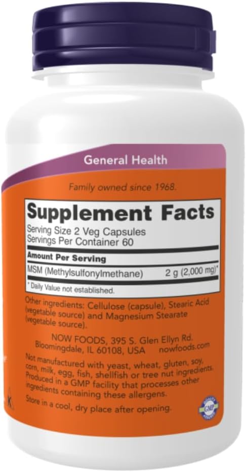 Now Foods, Msm 1000mg, 120 Capsules