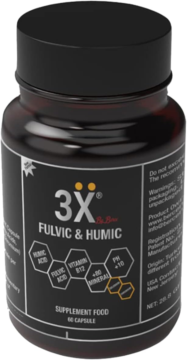 3X Fulvic and Humic Acid - 80 Minerals - Vitamin B12 - Selenium - Chromium - 60 Servings - 60 Day Supply