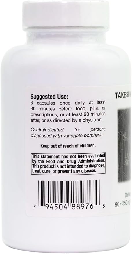 Supreme Nutrition Takesumi Supreme, 90 Pure Activated Bamboo Charcoal Vegetarian Capsules