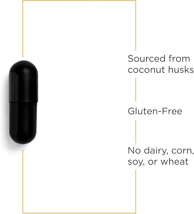 Integrative Therapeutics Activated Charcoal - Gluten Free - Dairy Free - 100 Capsules